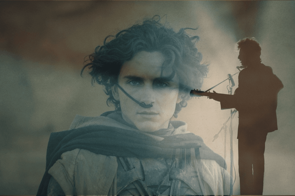 Timothée Chalamet jako Bob Dylan